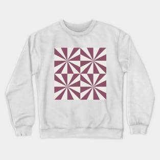 Vintage Geometric Purple Star Burst Pattern Crewneck Sweatshirt